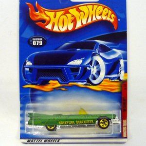 Hot Wheels '59 Cadillac #079 Monsters Series 3/4 Green Die-Cast Car 2001